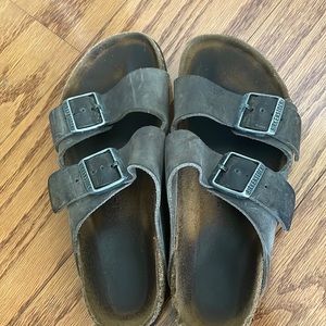 Gray Birkenstocks size 8
